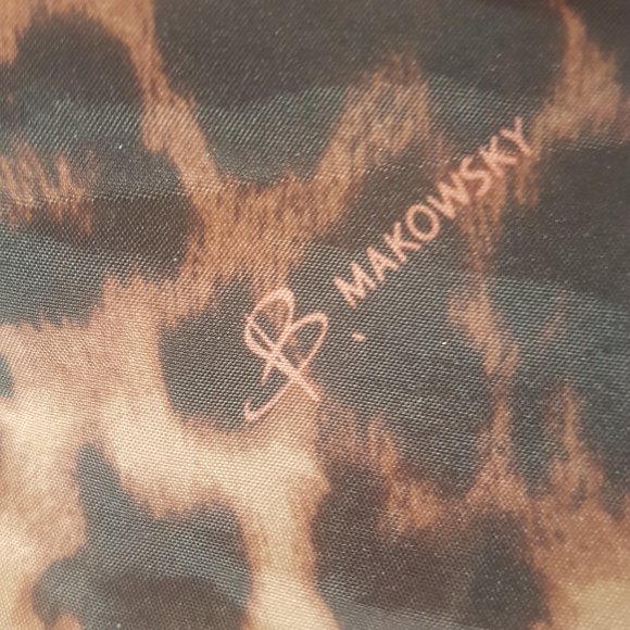 B Makowsky Red Orange Color 100% Leather Shoulder Bag Purse Pockets Zipper 93 - Picture 10 of 16